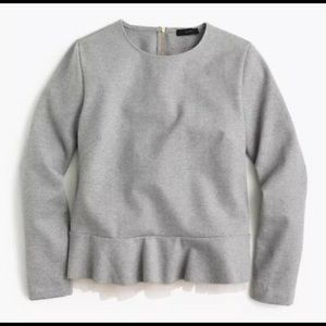 J Crew Tulle Hem Top Size L F7533